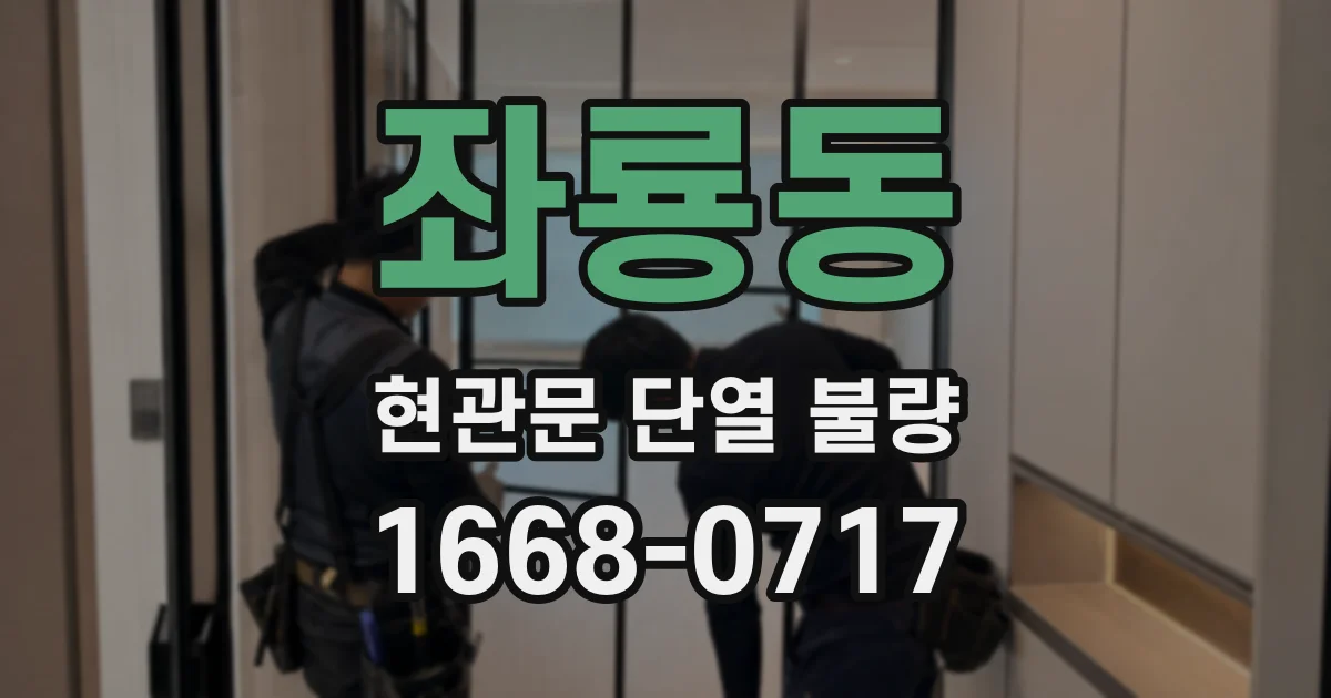 좌룡동 현관문 단열 불량