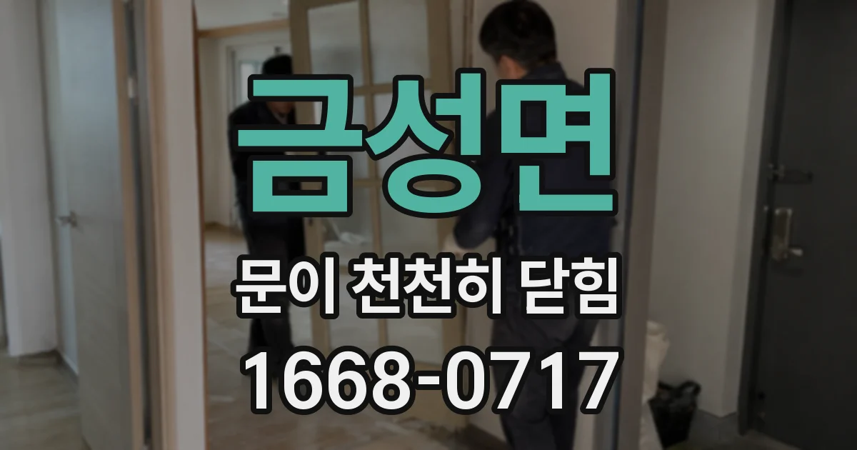 금성면 문이 천천히 닫힘