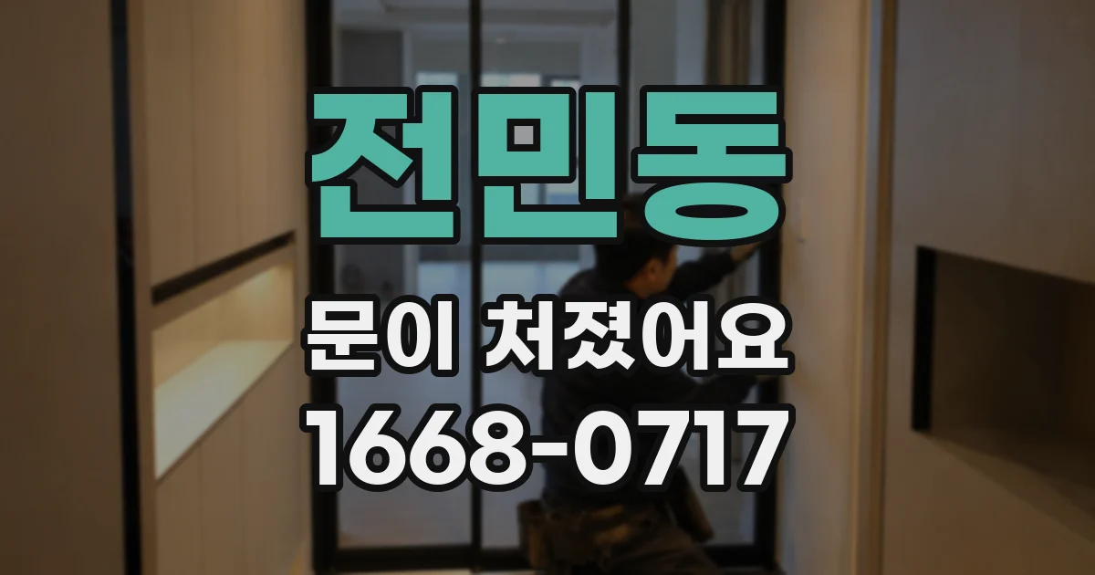 전민동 문이 처졌어요