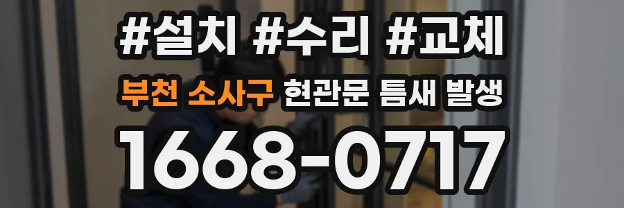부천 소사구 현관문 틈새 발생