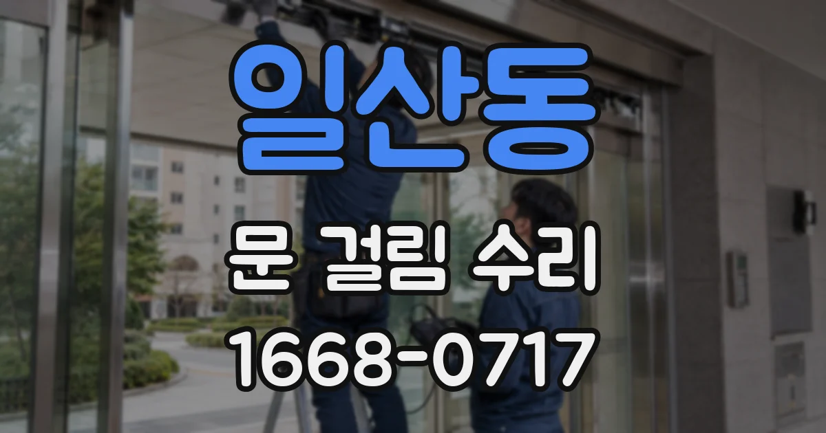 일산동 문 걸림 수리