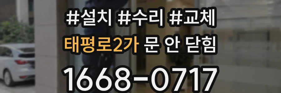 태평로2가 문 안 닫힘