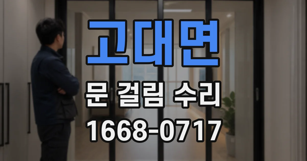 고대면 문 걸림 수리
