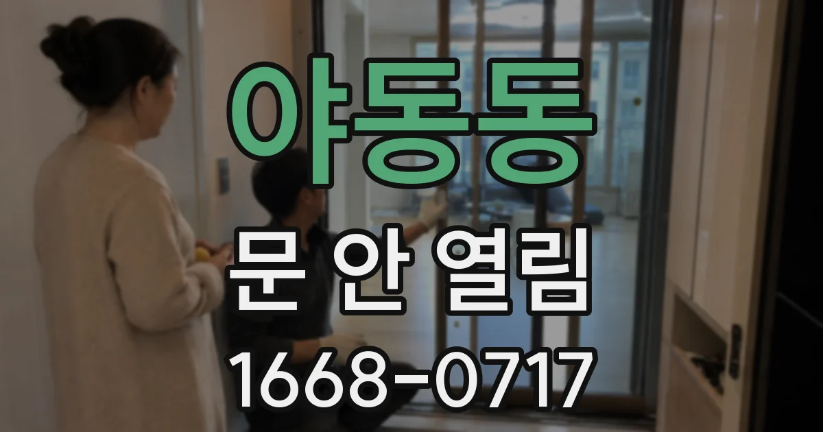 야동동 문 안 열림