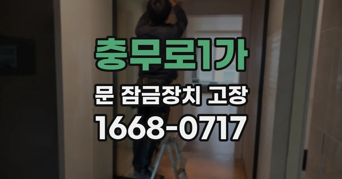 충무로1가 문 잠금장치 고장