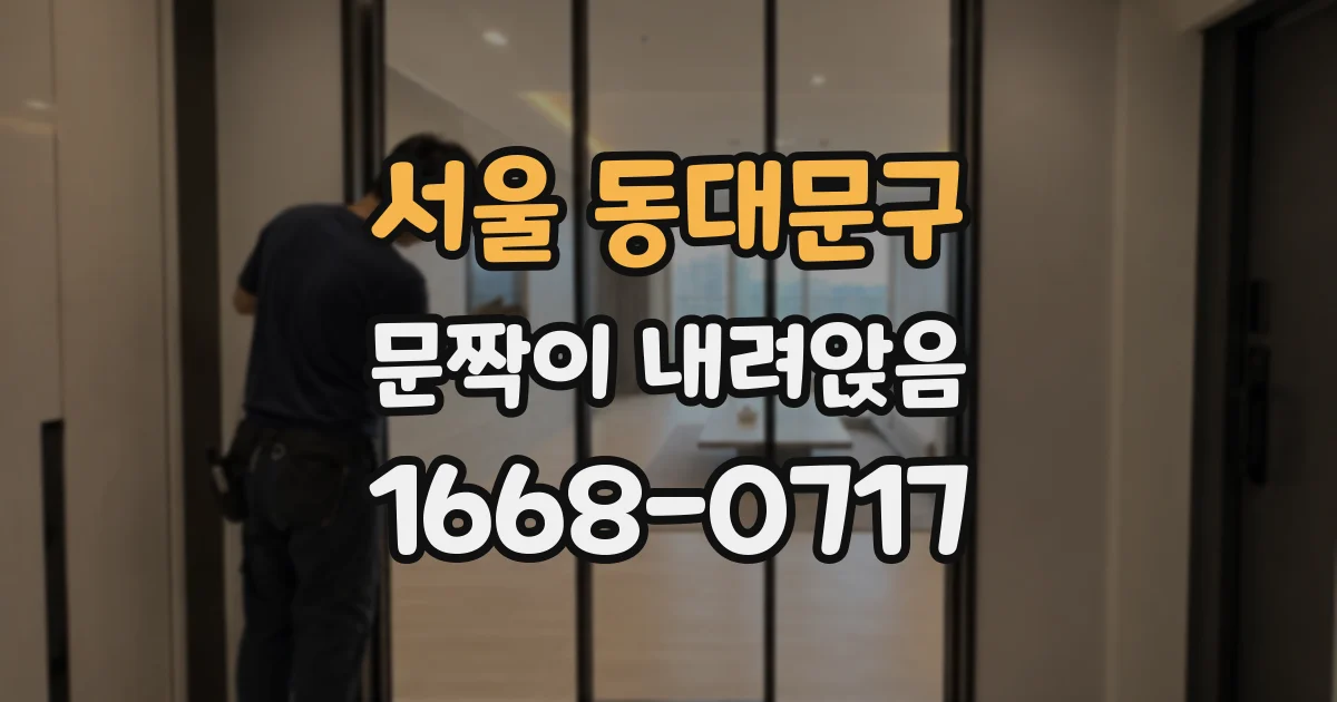 서울 동대문구 문짝이 내려앉음