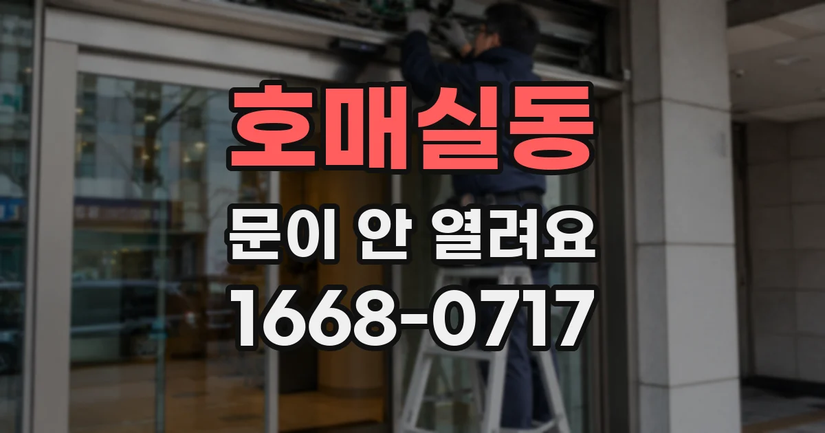 호매실동 문이 안 열려요