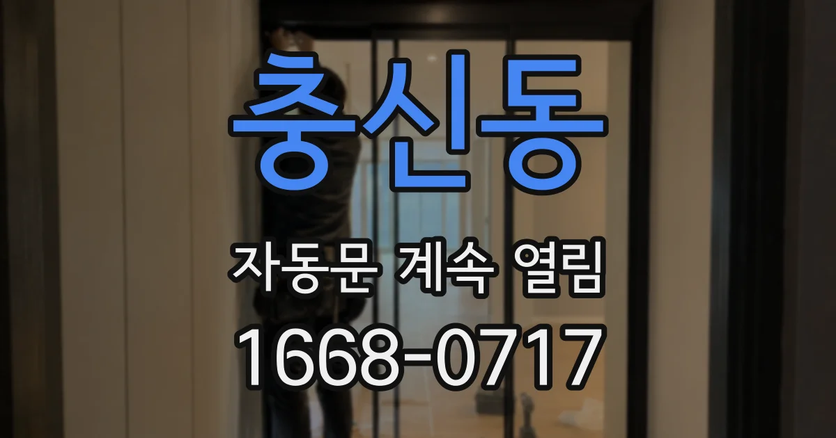 충신동 자동문 계속 열림