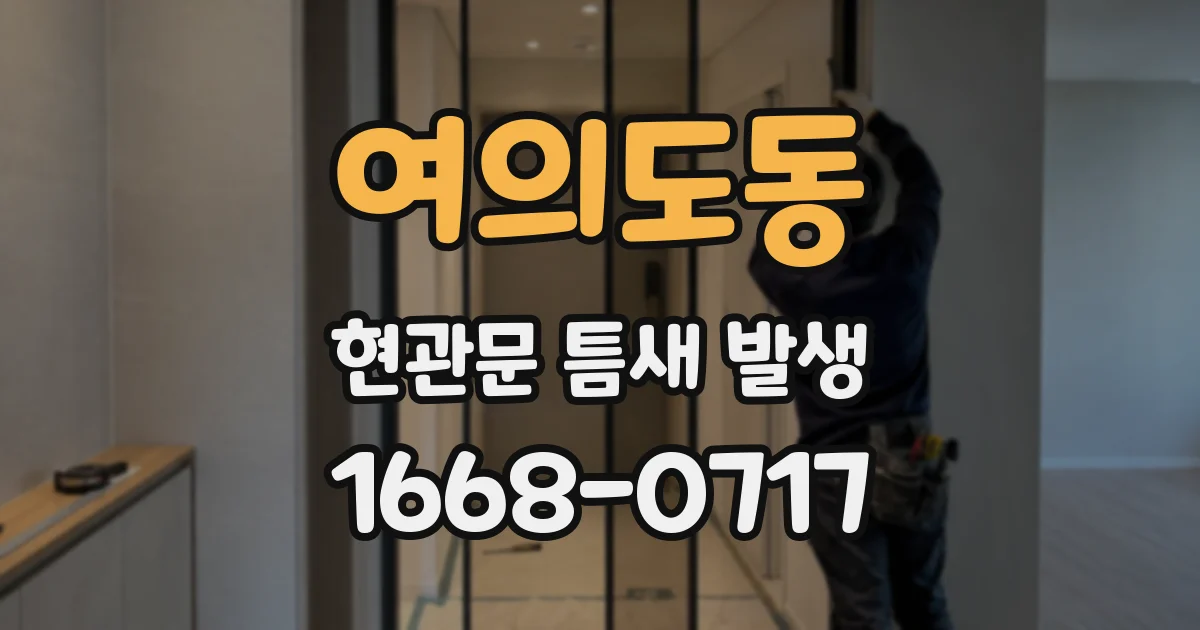 여의도동 현관문 틈새 발생