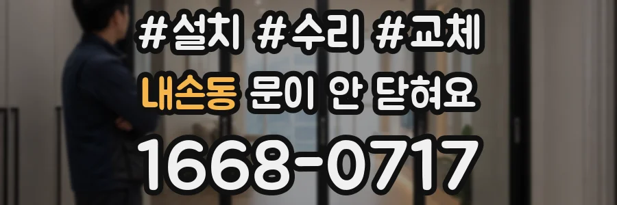 내손동 문이 안 닫혀요