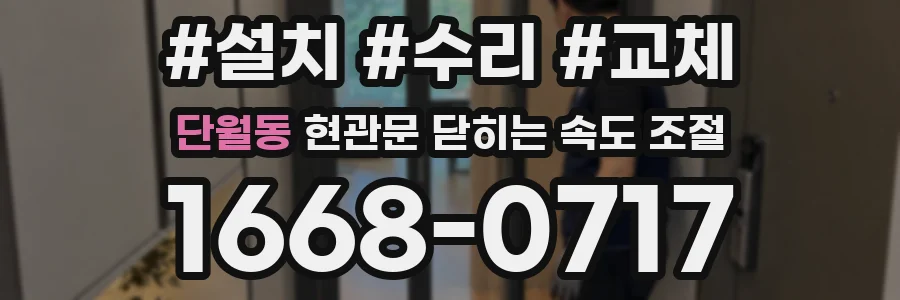 단월동 현관문 닫히는 속도 조절