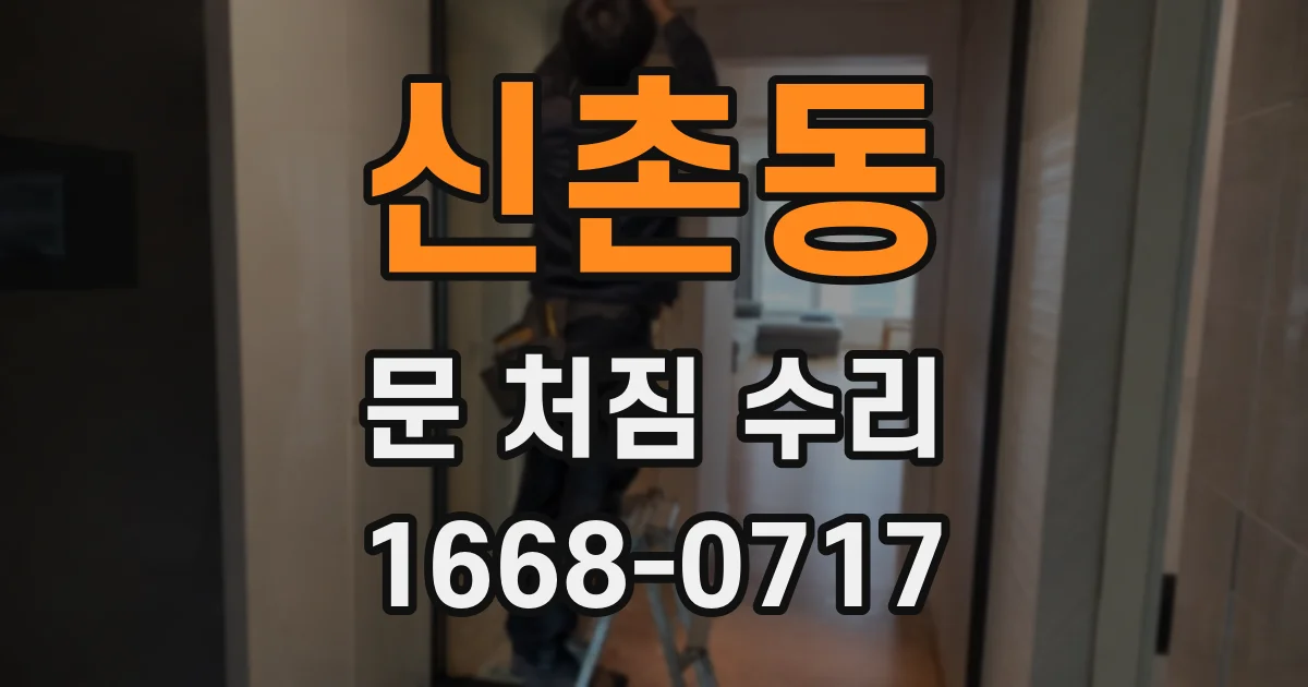 신촌동 문 처짐 수리