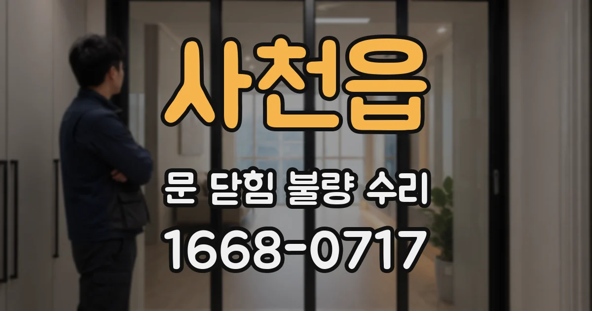 사천읍 문 닫힘 불량 수리