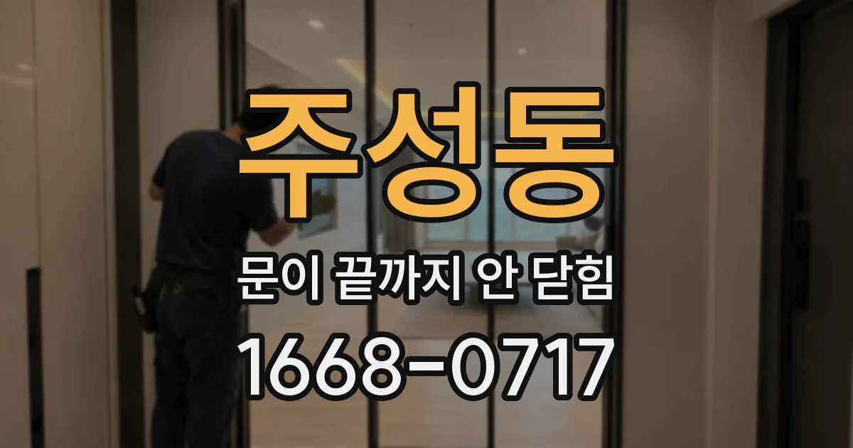 주성동 문이 끝까지 안 닫힘