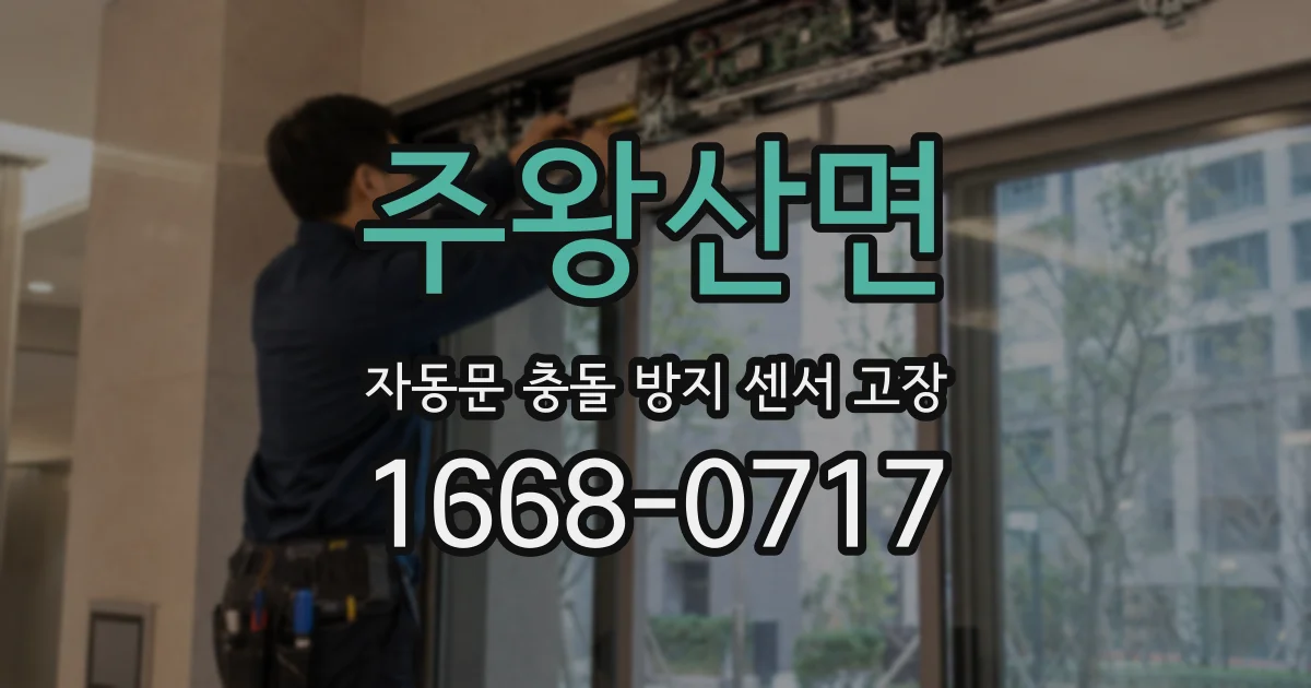 주왕산면 자동문 충돌 방지 센서 고장