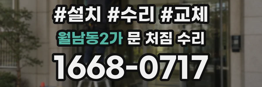 월남동2가 문 처짐 수리