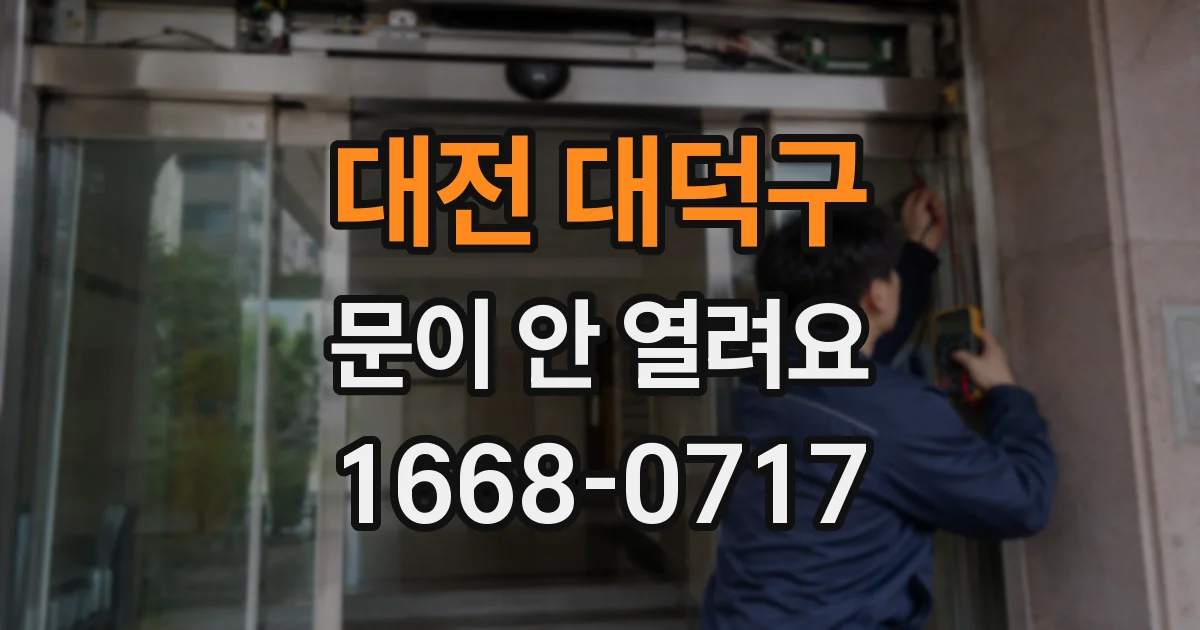 대전 대덕구 문이 안 열려요
