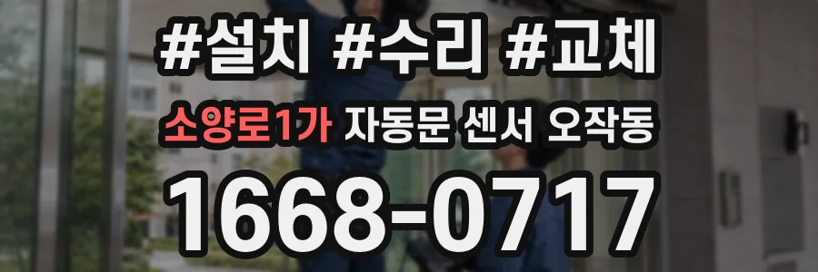 소양로1가 자동문 센서 오작동