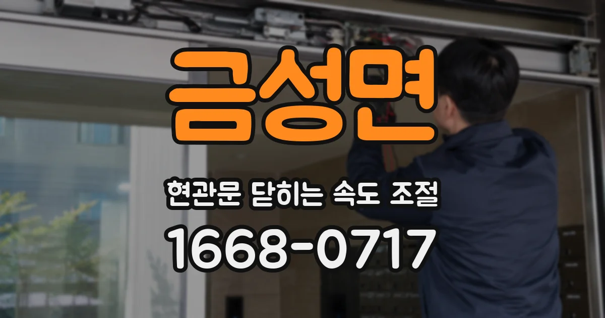 금성면 현관문 닫히는 속도 조절
