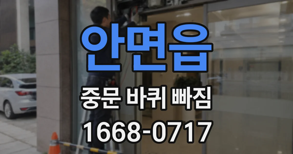 안면읍 중문 바퀴 빠짐