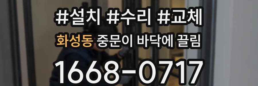 화성동 중문이 바닥에 끌림