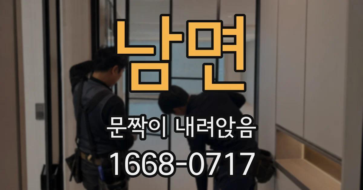 남면 문짝이 내려앉음
