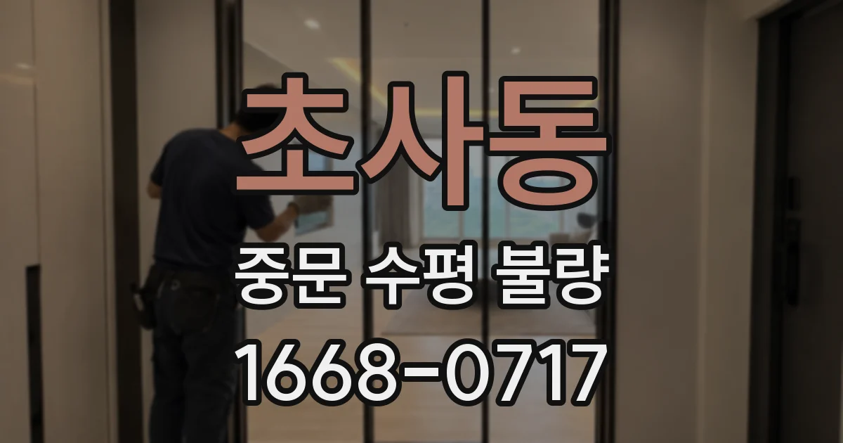 초사동 중문 수평 불량