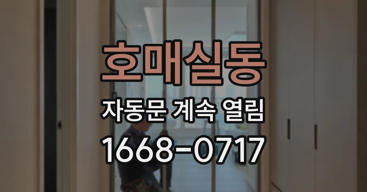 호매실동 자동문 계속 열림