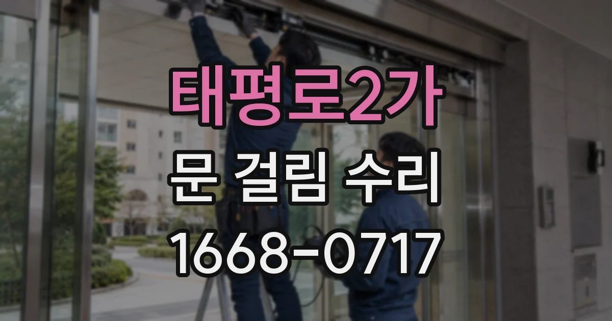 태평로2가 문 걸림 수리
