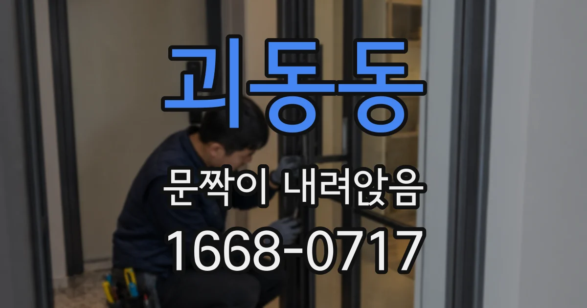 괴동동 문짝이 내려앉음