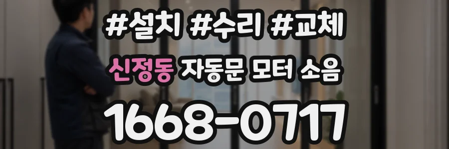 신정동 자동문 모터 소음