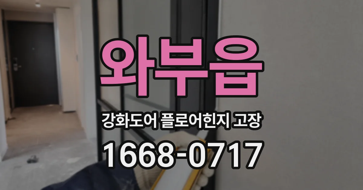 와부읍 강화도어 플로어힌지 고장