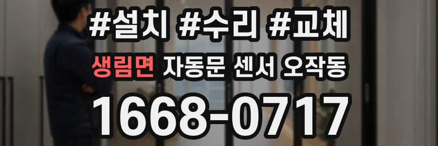 생림면 자동문 센서 오작동