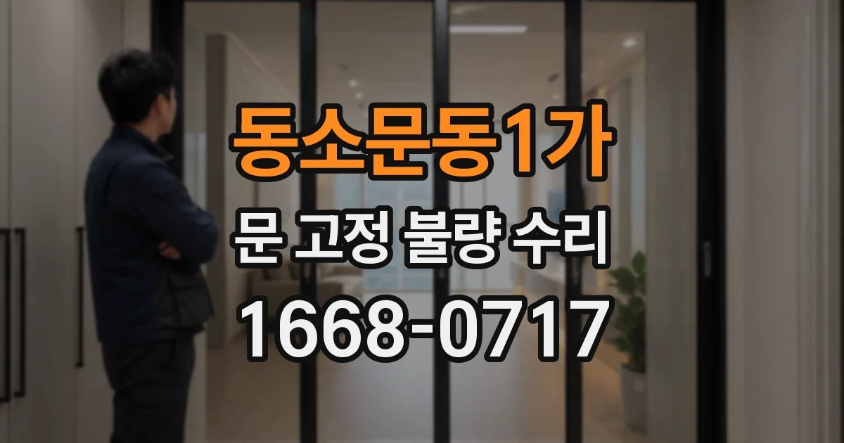 동소문동1가 문 고정 불량 수리