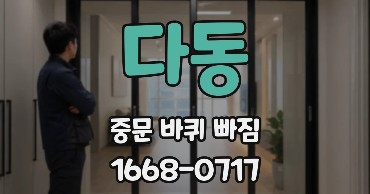 다동 중문 바퀴 빠짐