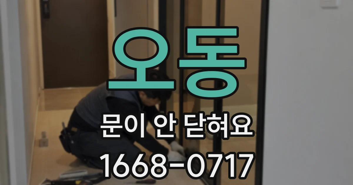 오동 문이 안 닫혀요