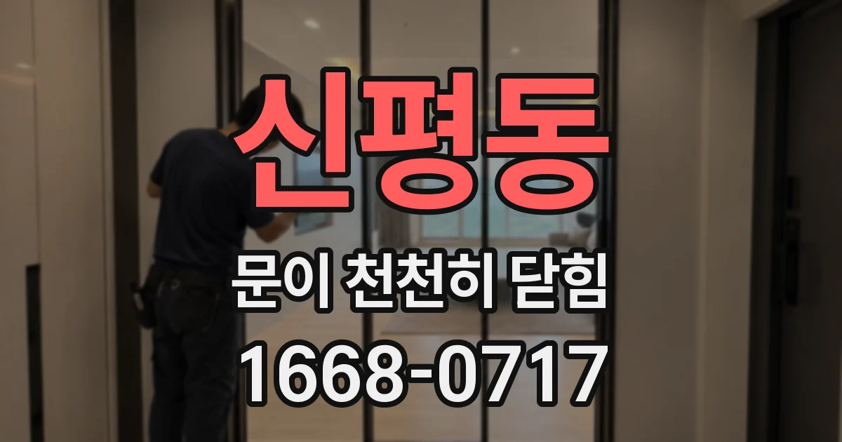 신평동 문이 천천히 닫힘