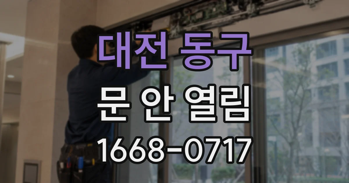 대전 동구 문 안 열림
