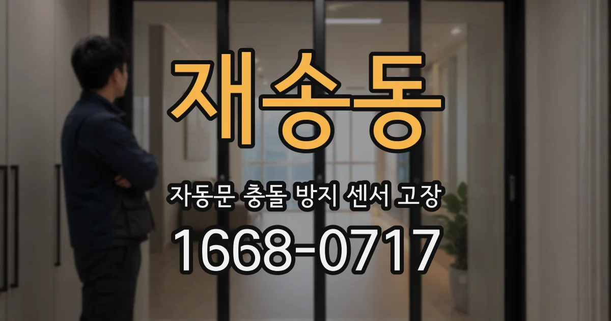 재송동 자동문 충돌 방지 센서 고장