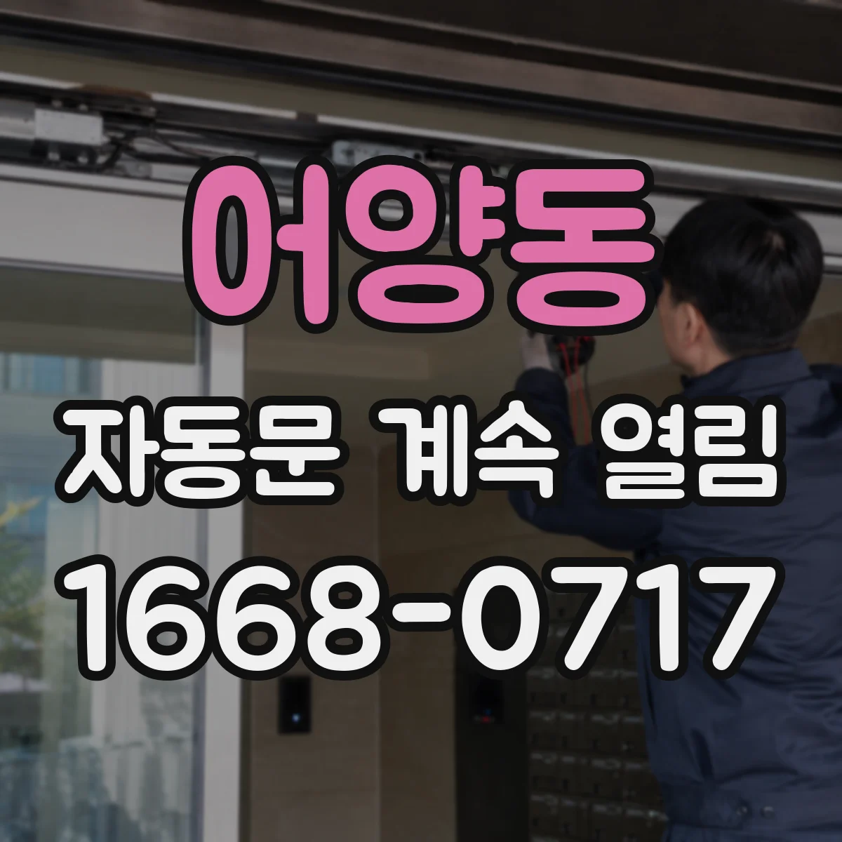 어양동 자동문 계속 열림