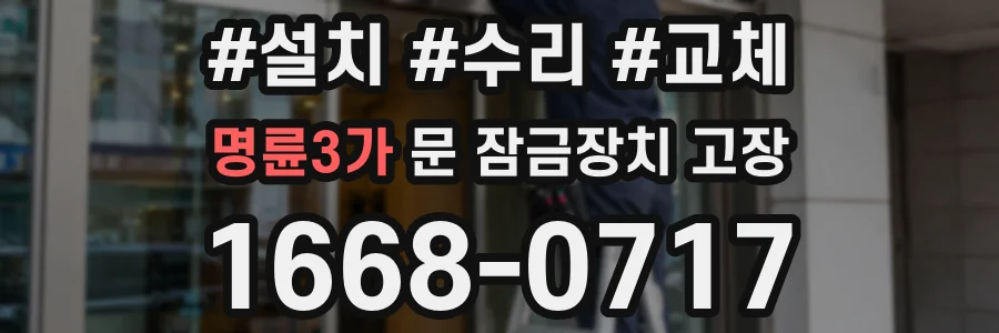 명륜3가 문 잠금장치 고장