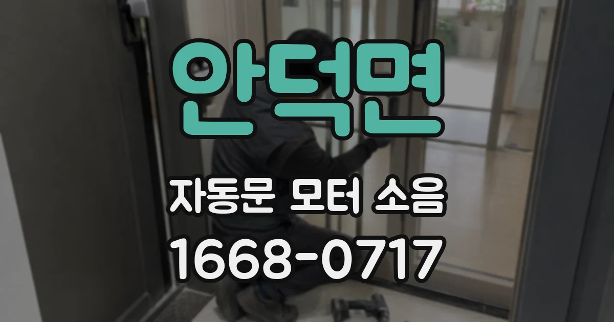 안덕면 자동문 모터 소음