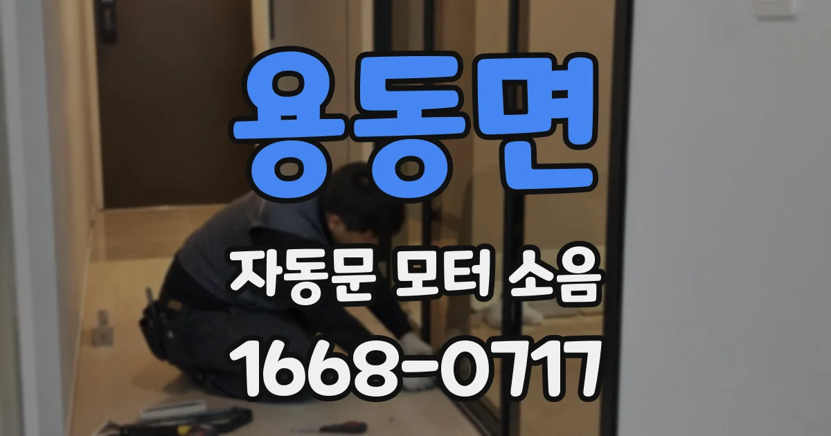 용동면 자동문 모터 소음