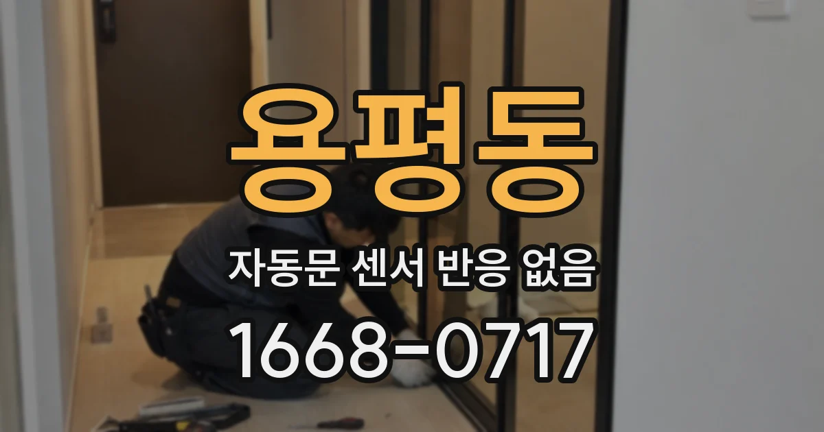 용평동 자동문 센서 반응 없음