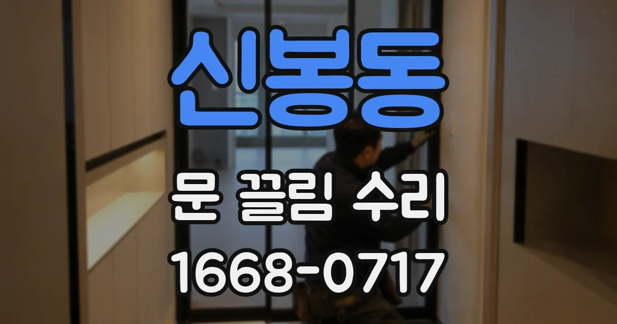 신봉동 문 끌림 수리