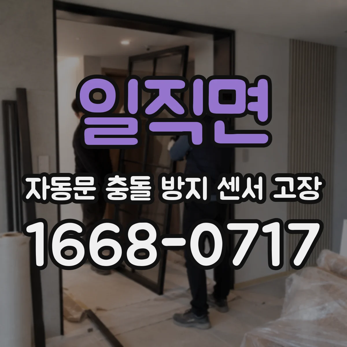 일직면 자동문 충돌 방지 센서 고장