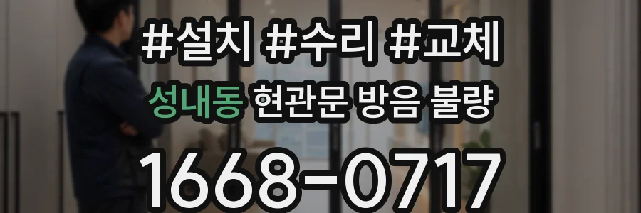 성내동 현관문 방음 불량