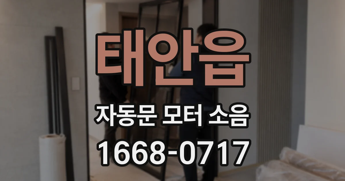 태안읍 자동문 모터 소음