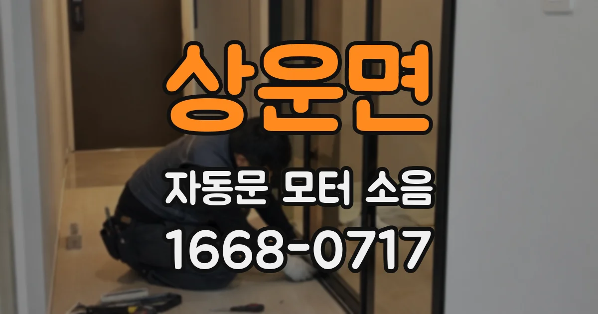 상운면 자동문 모터 소음