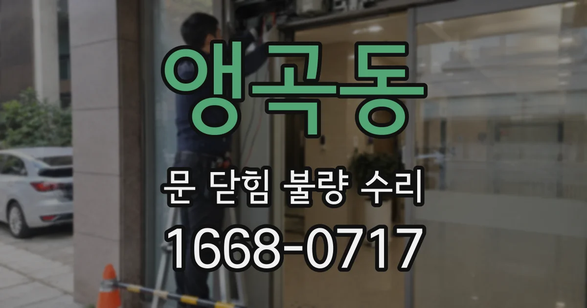 앵곡동 문 닫힘 불량 수리